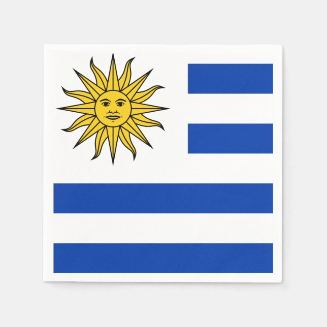 Uruguay-Flagge Serviette (Vorderseite)