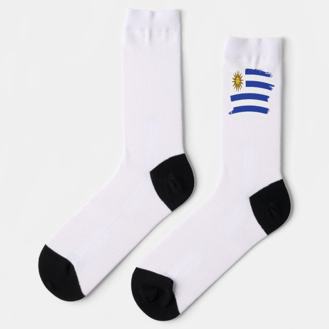 Uruguay-Flagge Socken (Linkes Detail)