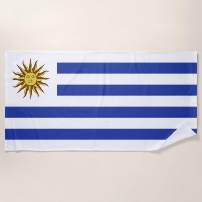Uruguay-Flagge Strandtuch (Vorderseite)