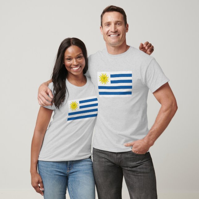 Uruguay-Flagge T-Shirt (Unisex)