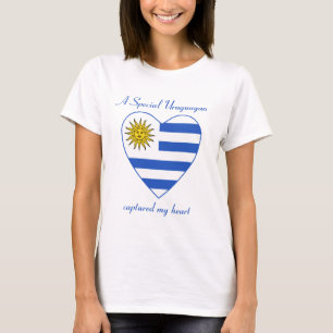 Uruguay-Flagge T-Shirt für den Schatz