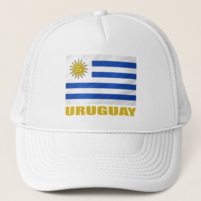 Uruguay-Flagge Truckerkappe (Vorderseite)