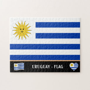 Uruguay-Flagge und Uruguay-Land / Uruguay Puzzle