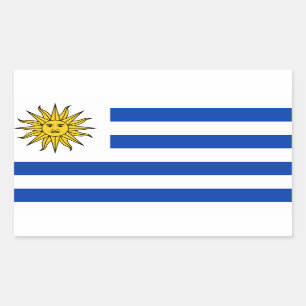 Uruguay* Flaggen-Aufkleber Rechteckiger Aufkleber