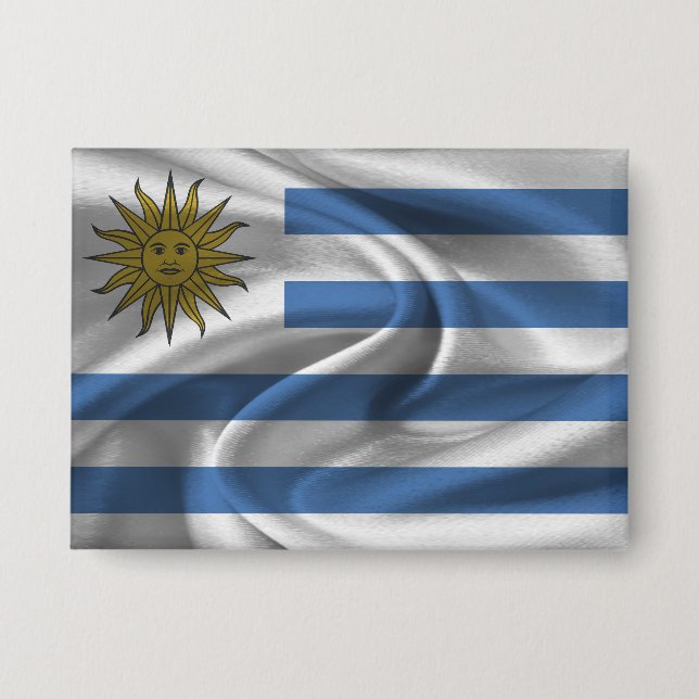 Uruguay-Flaggen-Button Button (Vorderseite)