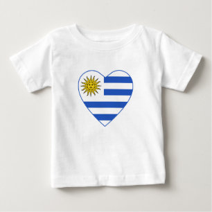 Uruguay-Flaggen-Herz-T - Shirt