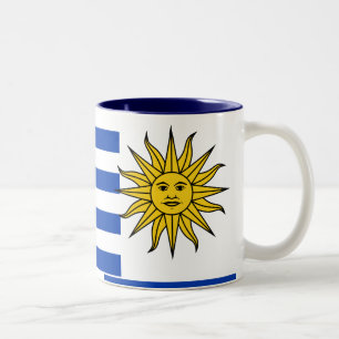 Uruguay-Flaggen-Tasse Zweifarbige Tasse