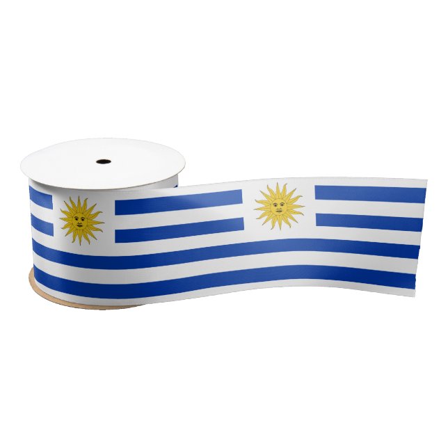 Uruguay Flaggenbänder, Uruguay-Patrioten/Sport Satinband (Spule)