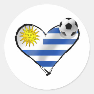Uruguay-Flaggenfußball futbol te Amo-Geschenke Runder Aufkleber