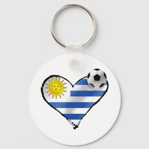 Uruguay-Flaggenfußball futbol te Amo-Geschenke Schlüsselanhänger