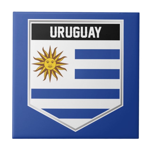 Uruguay-Flaggenschild Fliese (Vorderseite)
