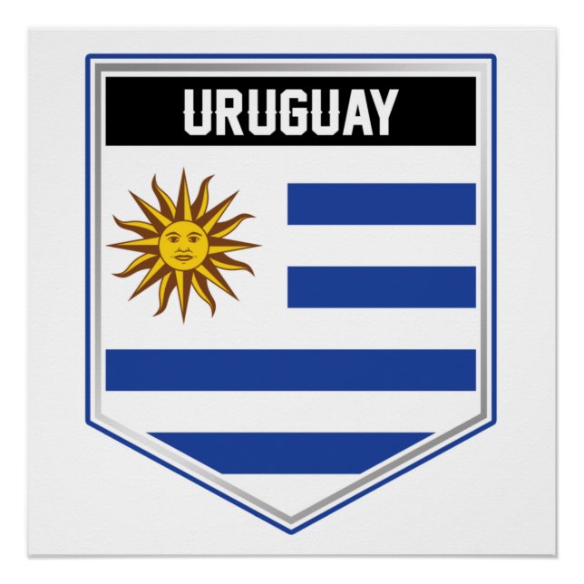 Uruguay-Flaggenschild Poster (Vorderseite)