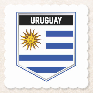 Uruguay-Flaggenschild Untersetzer