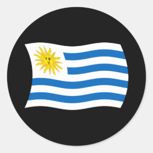 Uruguay-Flaggensticker Runder Aufkleber