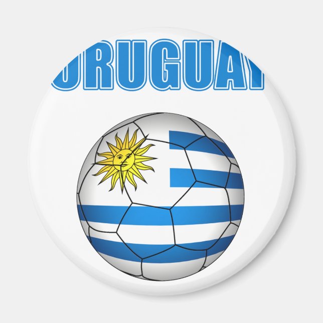 Uruguay Fußball 2010 T - Shirt Magnet (Vorne)