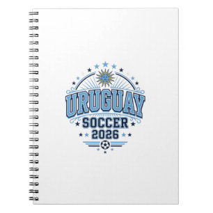 Uruguay Fußball 2026 Fußball Fett Land Typografie Notizblock