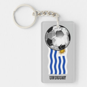 Uruguay-Fußball-Schlüsselanhänger (doppelseitig) Schlüsselanhänger