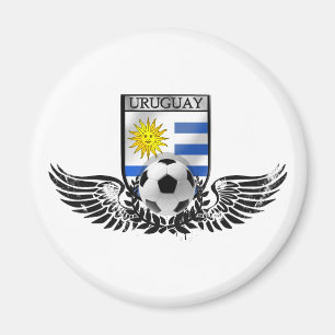 Uruguay-Fußballfußbalemblem Uruguayanflagge Magnet
