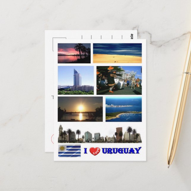 Uruguay - I Liebe - Postkarte (Vorderseite/Rückseite Beispiel)