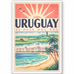 Uruguay Kultur Illustration Reise Kunst Vintage Aufkleber