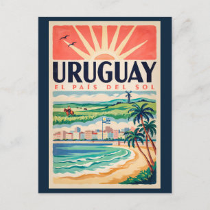 Uruguay Kultur Illustration Reise Kunst Vintage Postkarte