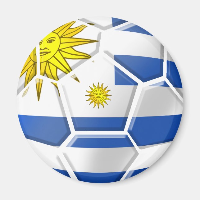 Uruguay La Celeste Uruguayische Fußballfans geben  Magnet (Vorne)