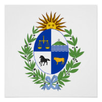 Uruguay Landeswappen Symbol Emblem Flagge