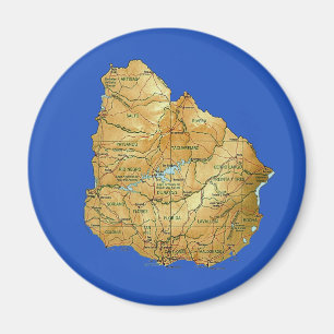 Uruguay Map Magnet