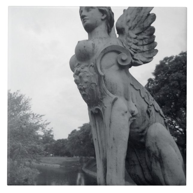 Uruguay, Montevideo, Barrio Prado, mythologisch Fliese (Vorderseite)