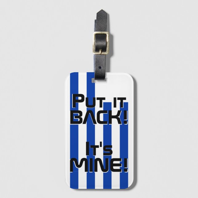 Uruguay National Flag Funny Patriotic Gepäckanhänger (Vorderseite Vertikal)