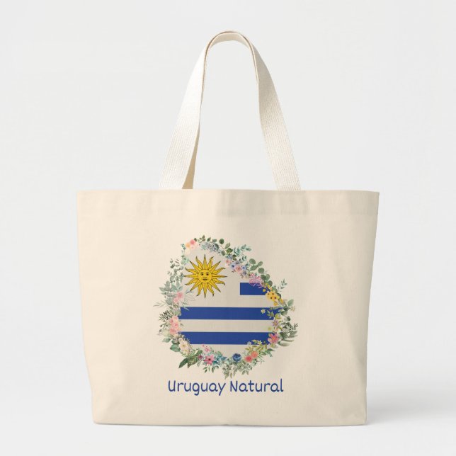 Uruguay Natural, Flag, Celeste Jumbo Stoffbeutel (Vorne)
