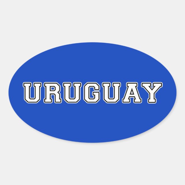 Uruguay Ovaler Aufkleber (Vorderseite)