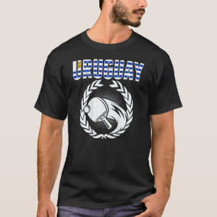 Uruguay Ping Pong Uruguayische Tischtennis-Unterst T-Shirt