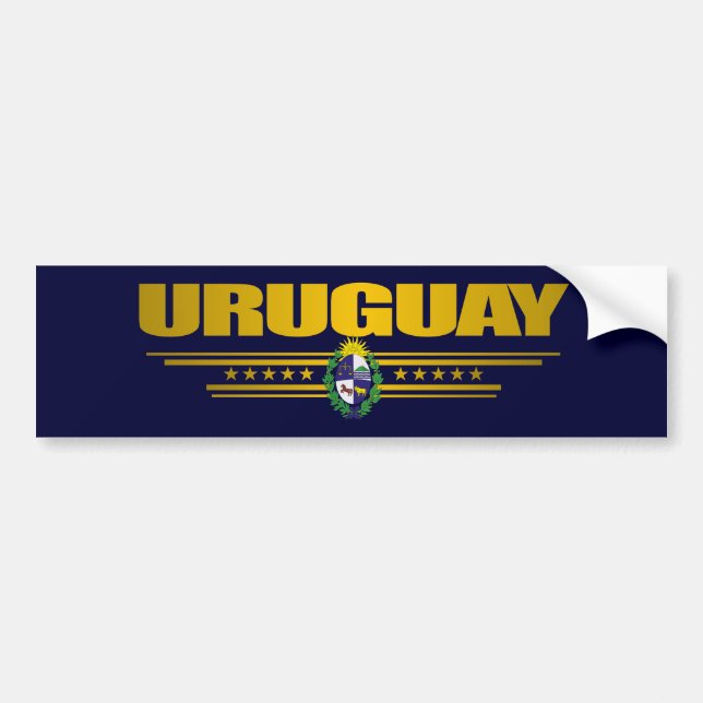 ‚Uruguay Pride‘ Autoaufkleber (Vorne)