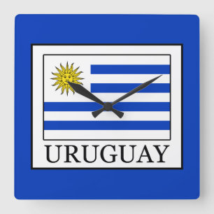 Uruguay Quadratische Wanduhr