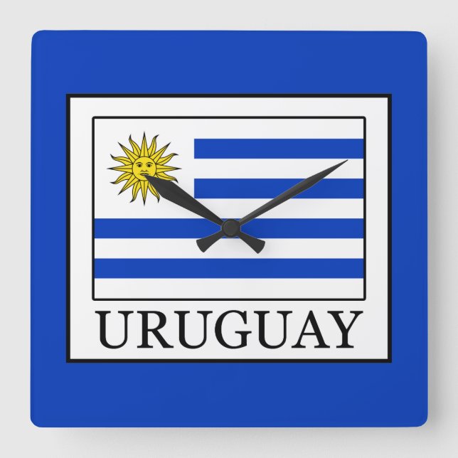Uruguay Quadratische Wanduhr (Vorderseite)