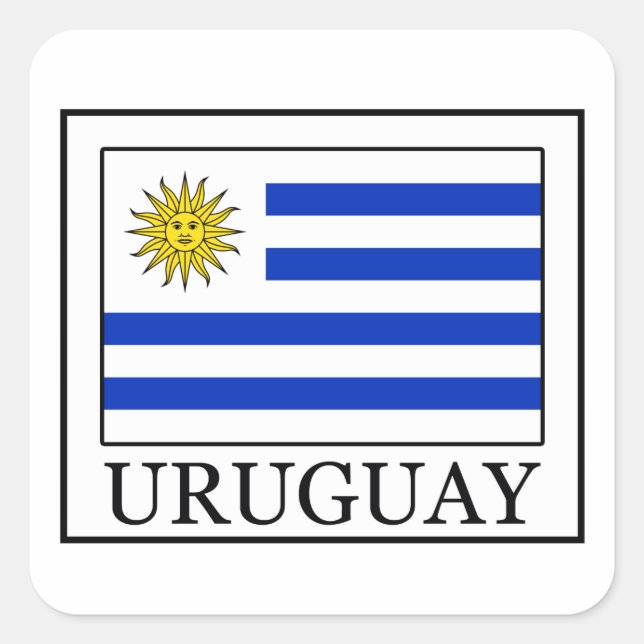 Uruguay Quadratischer Aufkleber (Vorderseite)