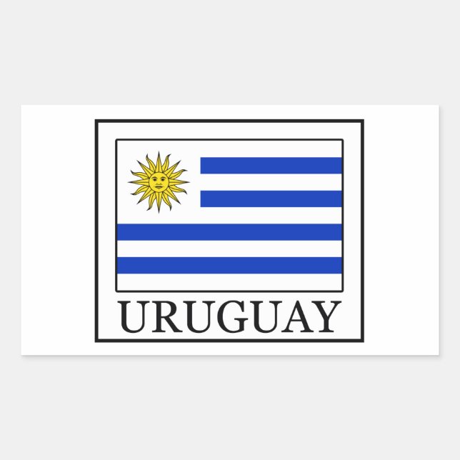 Uruguay Rechteckiger Aufkleber (Vorderseite)