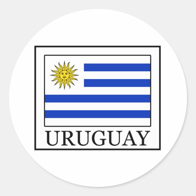 Uruguay Runder Aufkleber (Vorderseite)