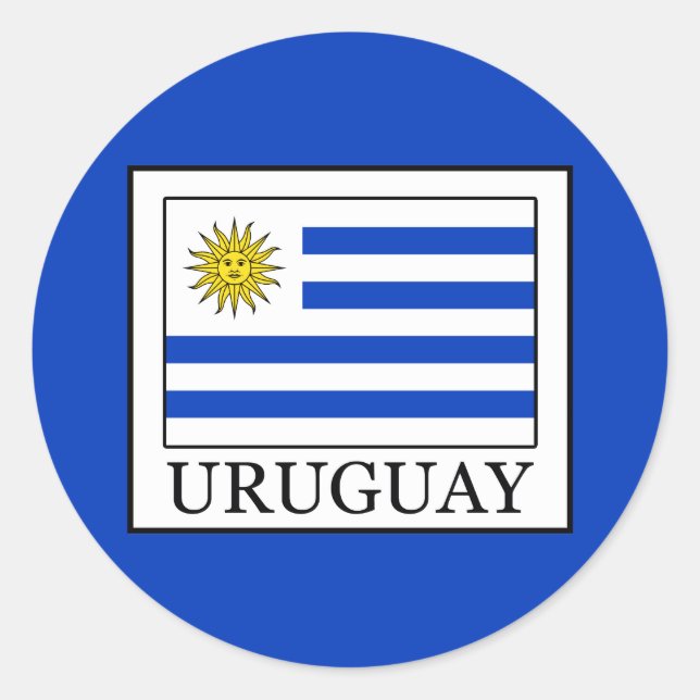 Uruguay Runder Aufkleber (Vorderseite)