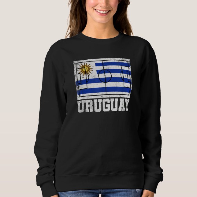 Uruguay Soccer Field Country Flag Uruguayan Pride Sweatshirt (Vorderseite)