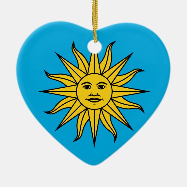 Uruguay Sol de Mayo Keramik Ornament (Vorne)