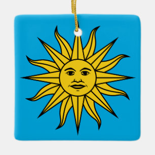 Uruguay Sol de Mayo Keramikornament
