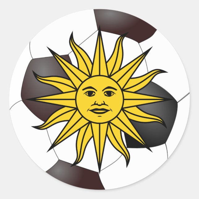 Uruguay "Sol de Mayo" Runder Aufkleber (Vorderseite)