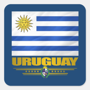 "Uruguay-Stolz " Quadratischer Aufkleber