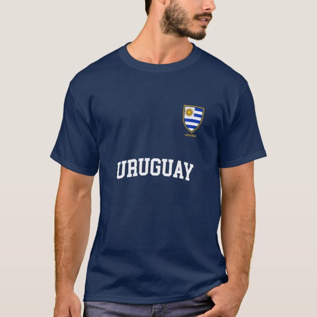 Uruguay Team Sports Fußball Uruguayische Flagge Je T-Shirt (Vorderseite)