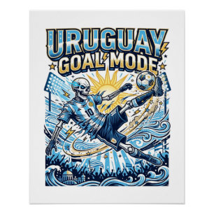 Uruguay Tor Modus Skelett Stürmer Nationen Dynamis Poster