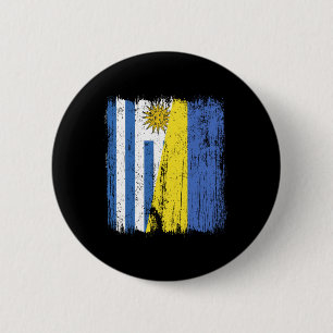 Uruguay Ukraine Halbflagge Uruguayischer Ukrainisc Button
