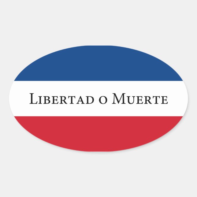 Uruguay/Uruguayan 33 Flag. Libertad Muerte Ovaler Aufkleber (Vorderseite)