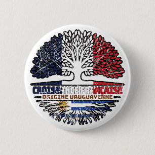 Uruguay Uruguayisch Französisch Frankreich Baum Wu Button